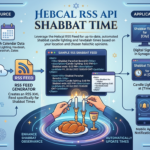 hebcal rss api shabbat time
