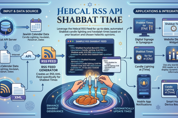 hebcal rss api shabbat time